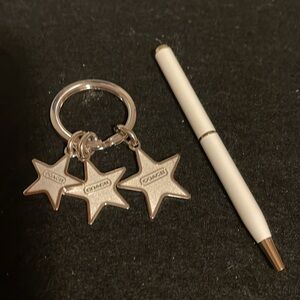 Coach Stars Keychain and Pen Set